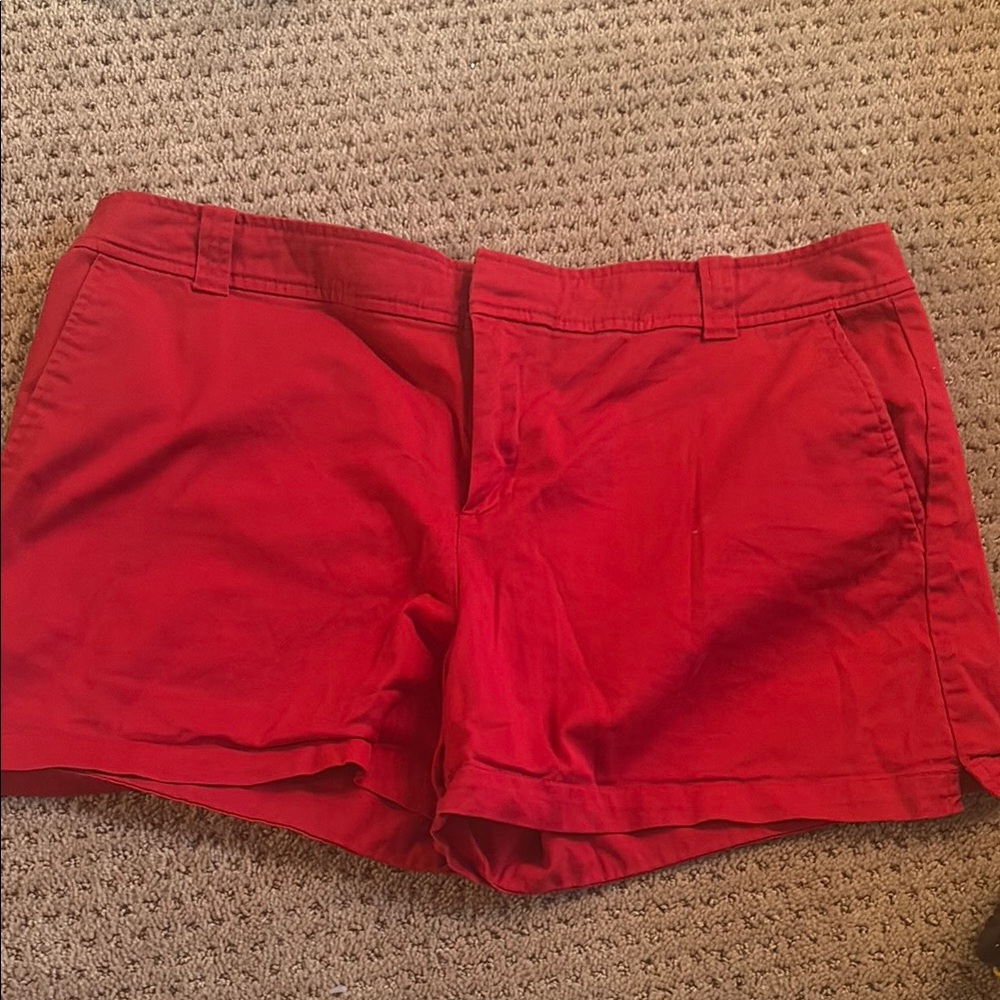 New York and Co Red Women's Casual Cotton Shorts